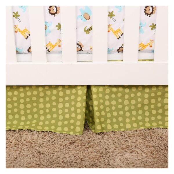 Boobeyeh 4-piece animal crib bedding set, lion, trees, elephant - Image 5
