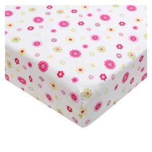 Boobeyeh 4-piece animal nursery crib bedding set pink giraffe