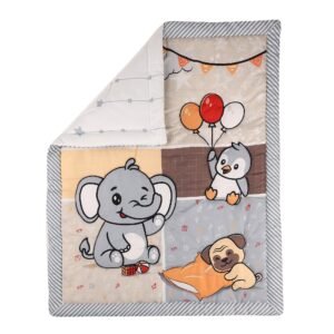 Boobeyeh 5-Piece elephant nursery crib bedding set for babies