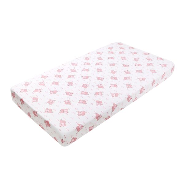 Boobeyeh 5-piece squirrel-themed crib bedding set for new born, pink - Image 7