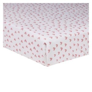 Boobeyeh 5-piece crib bedding set for new born, swan & flower, pink
