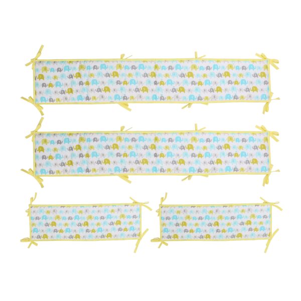 Boobeyeh 5-piece blue elephant crib bedding set - Image 8