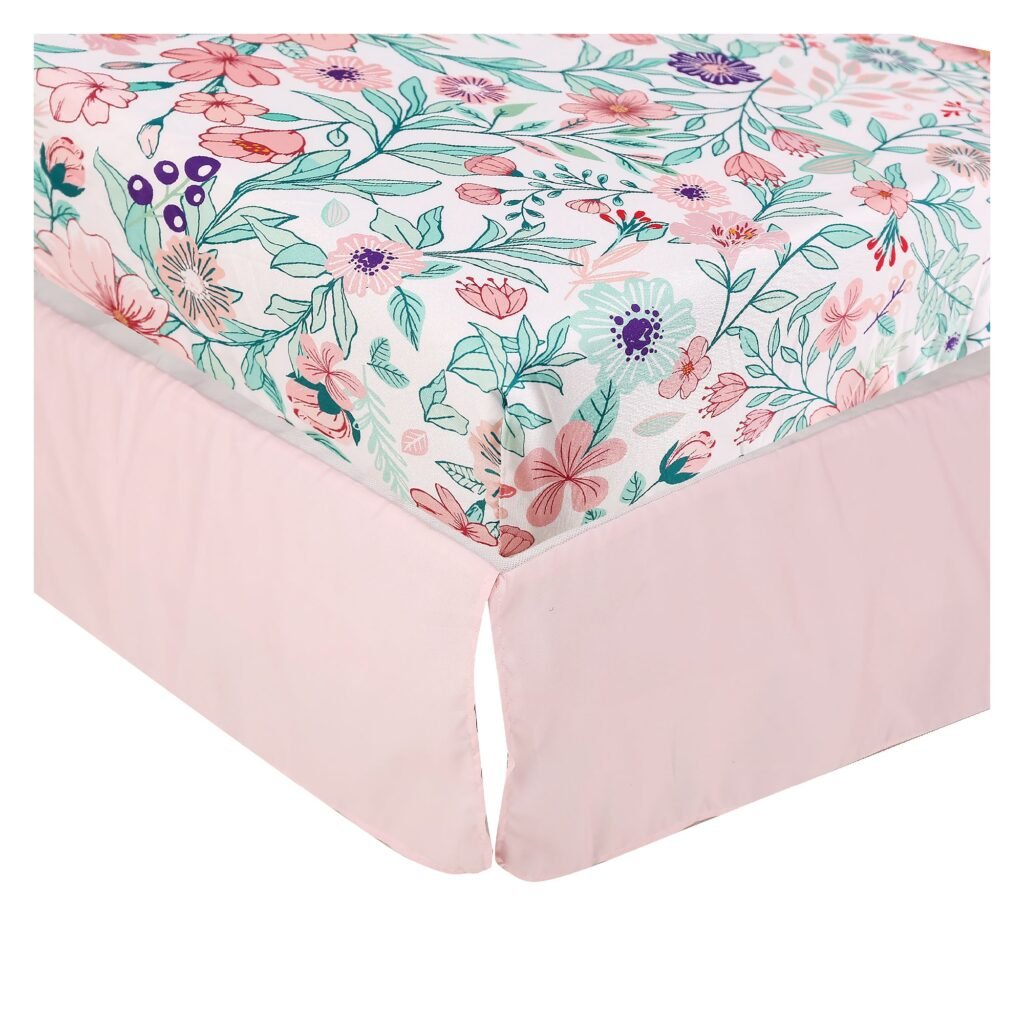Boobeyeh5-piecegirlscribbeddingset_floralcottondesign5 Boobeyeh 5-piece new born crib bedding set, floral giraffe