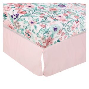 Boobeyeh5-piecegirlscribbeddingset_floralcottondesign5 Boobeyeh 5-piece new born crib bedding set, floral giraffe