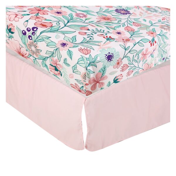 Boobeyeh 5-piece new born crib bedding set, floral giraffe - Image 4