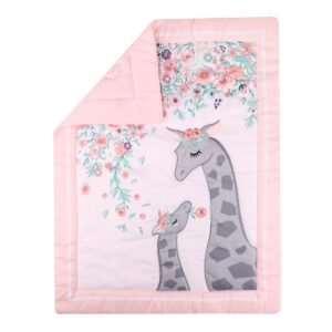 Boobeyeh5-piecegirlscribbeddingset_floralcottondesign8 Boobeyeh 5-piece new born crib bedding set, floral giraffe