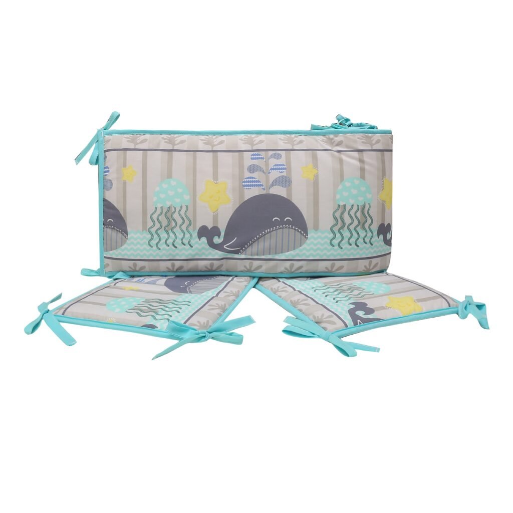 Boobeyeh 5-piece ocean animal crib bedding set for babies
