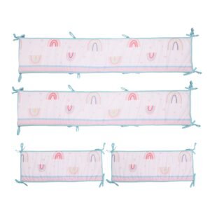 Boobeyeh5-piecerainbow-themedcribbeddingset14 Boobeyeh 5-piece rainbow-themed crib bedding set for new born