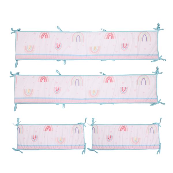 Boobeyeh 5-piece rainbow-themed crib bedding set for new born - Image 5