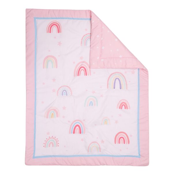 Boobeyeh 5-piece rainbow-themed crib bedding set for new born - Image 2