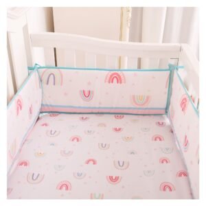 Boobeyeh5-piecerainbow-themedcribbeddingset8 Boobeyeh 5-piece rainbow-themed crib bedding set for new born