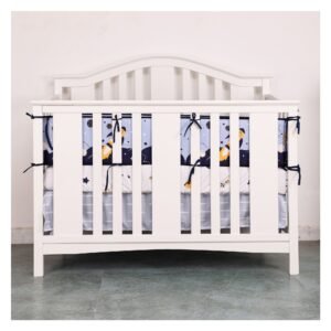 Boobeyeh 5-piece space-themed baby crib bedding set
