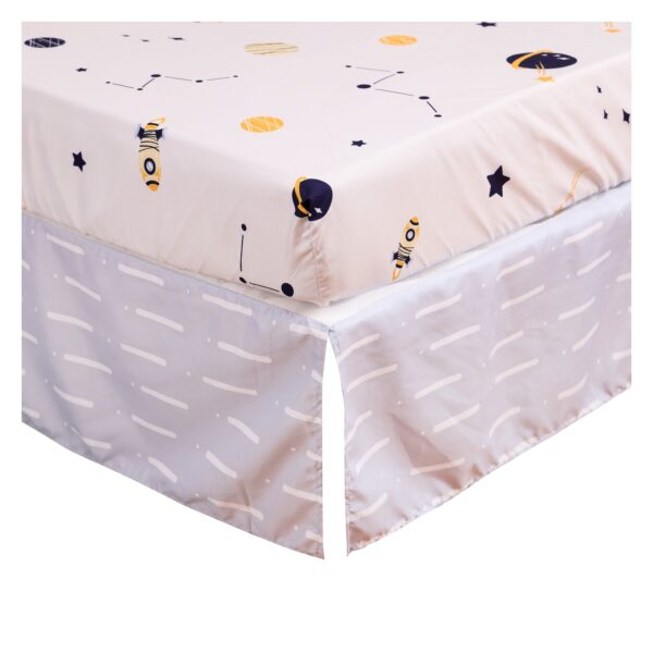 Boobeyeh 5-piece space-themed baby crib bedding set - Image 5