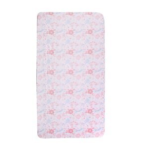 Fox-themed crib bedding set, floral design boobeyeh
