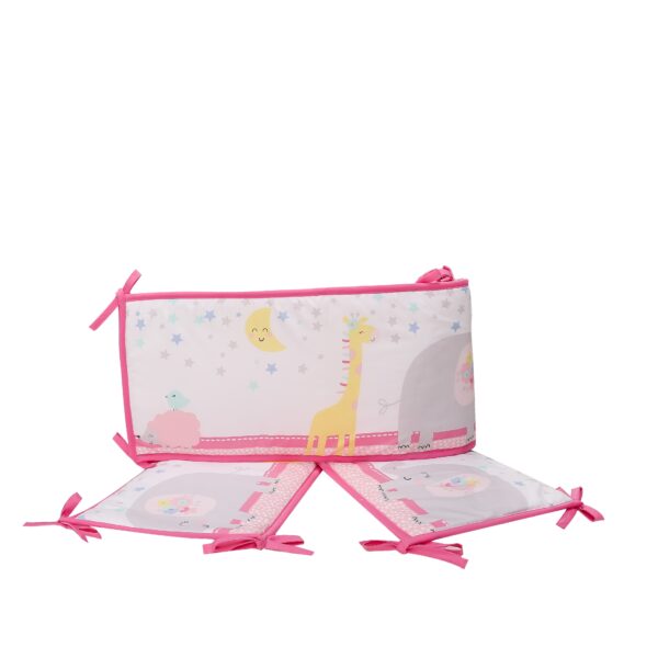 5-piece animal bedding set, pink, giraffe and elephant - Image 7