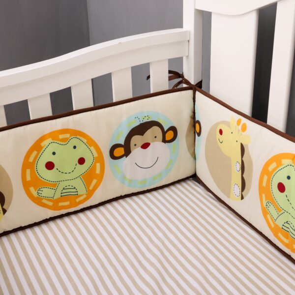 Boobeyeh 4-piece animal nursery crib bedding, monkey, crocodile, koala - Image 2