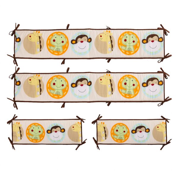 Boobeyeh 4-piece animal nursery crib bedding, monkey, crocodile, koala - Image 5