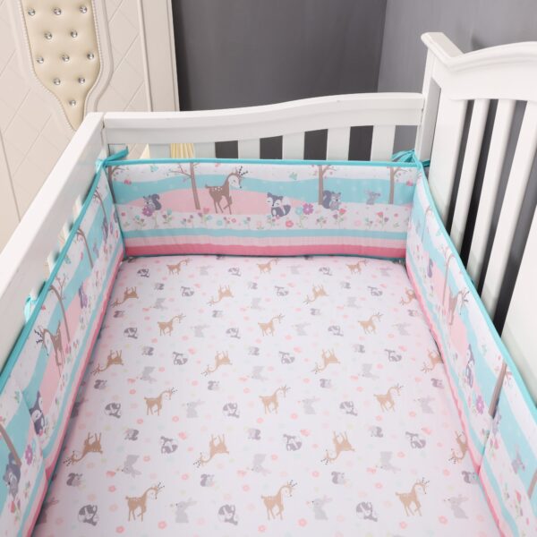 Boobeyeh reindeer-themed 5-piece crib baby bedding set. - Image 11