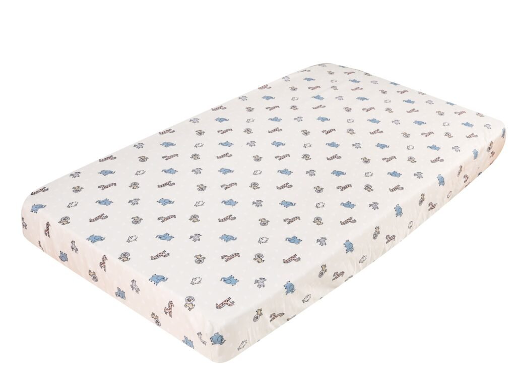 Boobeyeh 5-piece jungle animal crib bedding set for babies