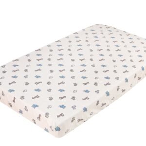 Boobeyeh 5-piece jungle animal crib bedding set for babies