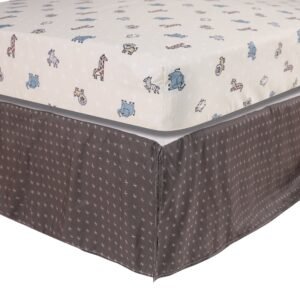 Boobeyeh 5-piece jungle animal crib bedding set for babies