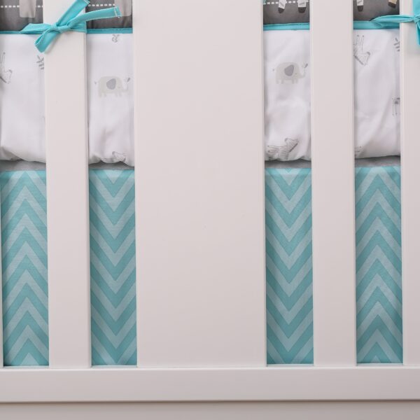 Boobeyeh 5-piece crib bedding set, elephant & giraffe theme. - Image 18