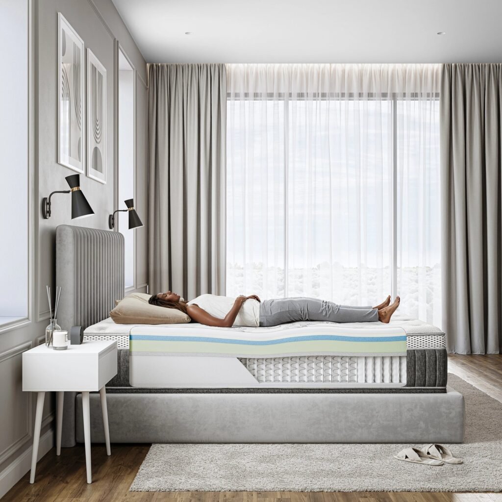 King 18-inch mattress and box spring set – barton collection