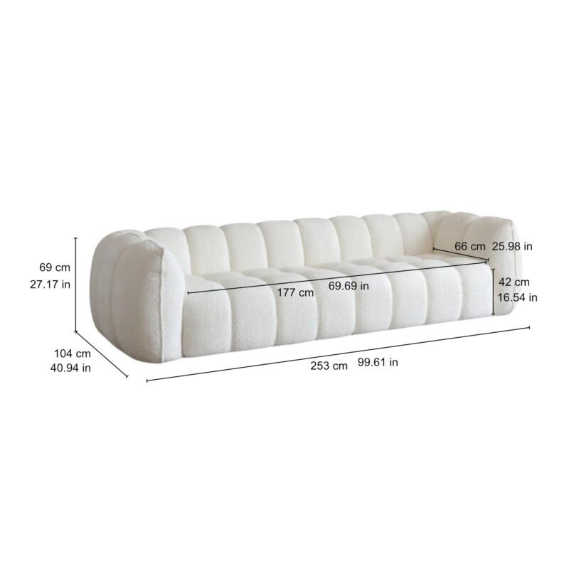 Vintage charm modern 3-seater
