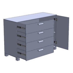 1006 Valencia Bureau – 50-Inch 4-Drawer Storage Cabinet