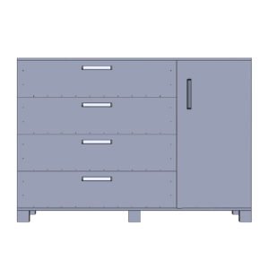 1006 Valencia Bureau – 50-Inch 4-Drawer Storage Cabinet