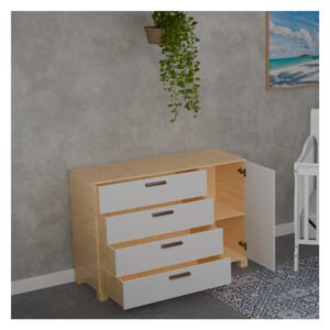 1006 Valencia Bureau – 50-Inch 4-Drawer Storage Cabinet