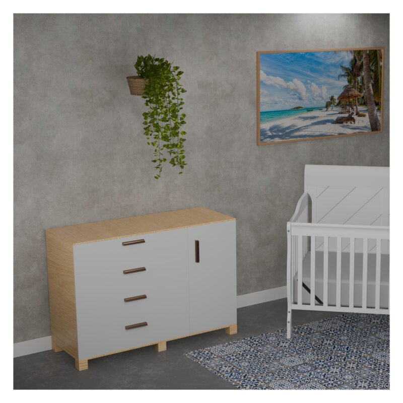 1006 Valencia Bureau – 50-Inch 4-Drawer Storage Cabinet
