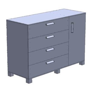 1006 Valencia Bureau – 50-Inch 4-Drawer Storage Cabinet