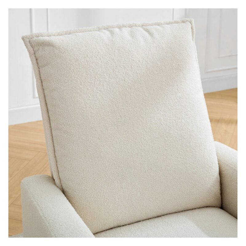 Upholstered electrical rocking chair luxglide 109 for baby in beige fabric