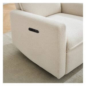 Upholstered electrical rocking chair luxglide 109 for baby in beige fabric